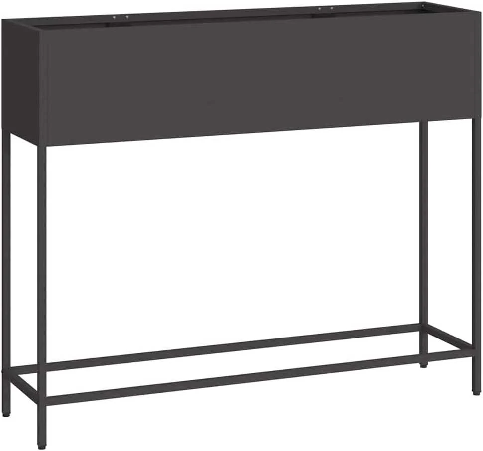 Pakeltas Sodo Vazonas Juoda 100 x 26 x 82 cm Plienas