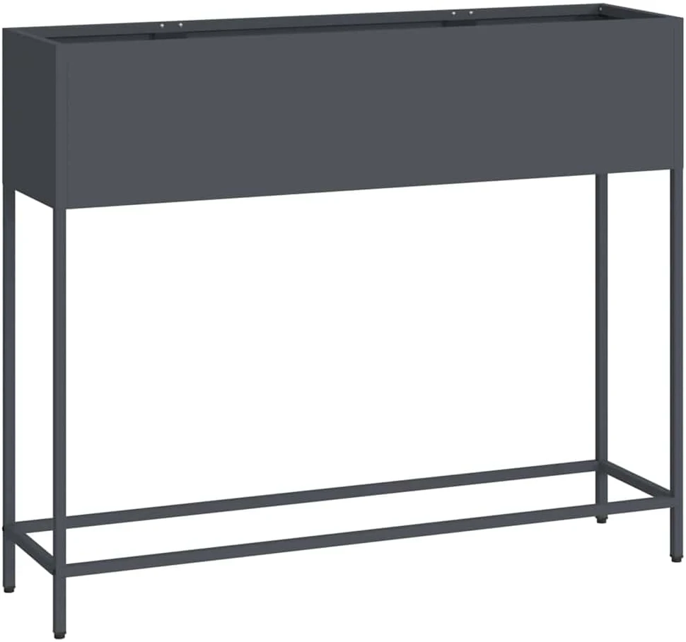 Pakeltas Sodo Vazonas Antracitas 100 x 26 x 82 cm Plienas