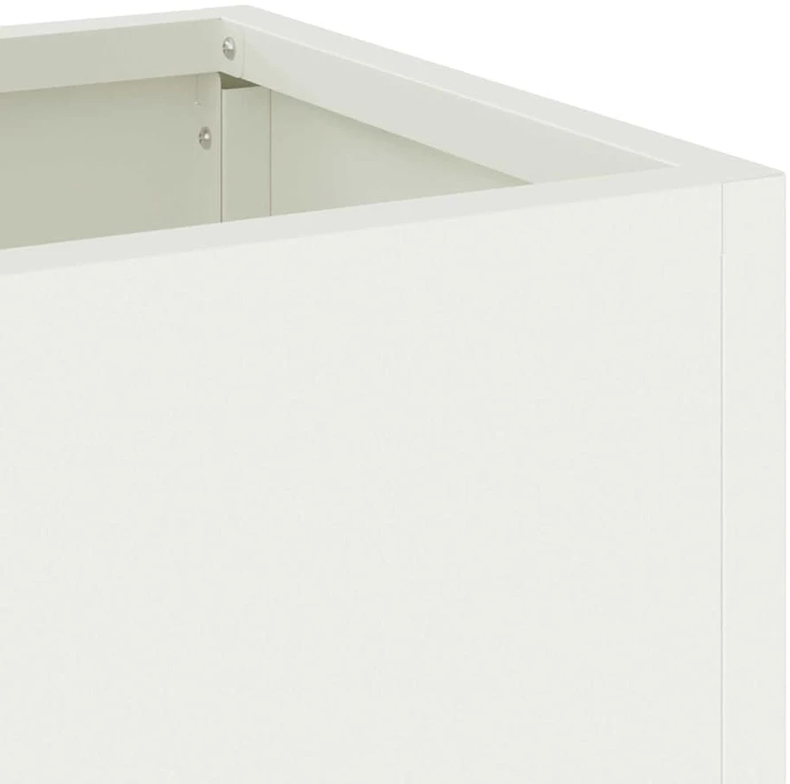 Pakeltas Sodo Vazonas Balta 100 x 26 x 82 cm Plienas