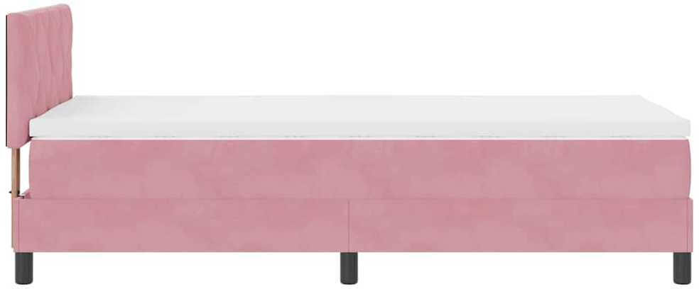 LED Čiužinio Lova su LED juostelėmis Rožinė 90 x 200 cm Aksomas