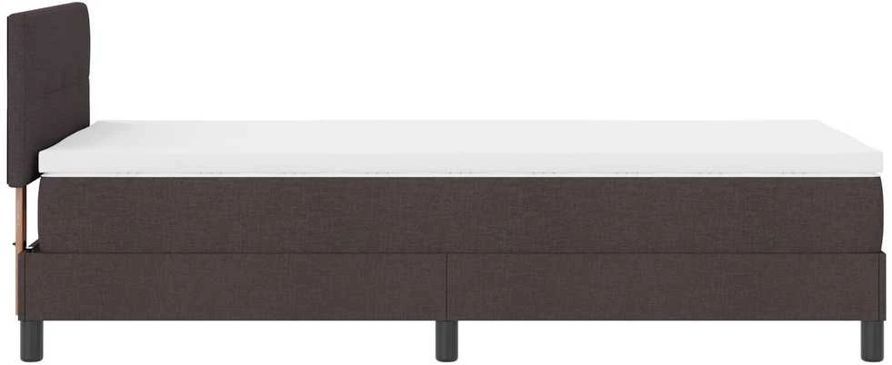 Kiemas lova su pagalve Tamsiai rudas 100 x 200 cm audinys