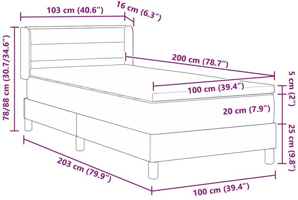 Čiužinys Kiemas lova su čiužiniu Kreminė 200 x 100 cm audinys