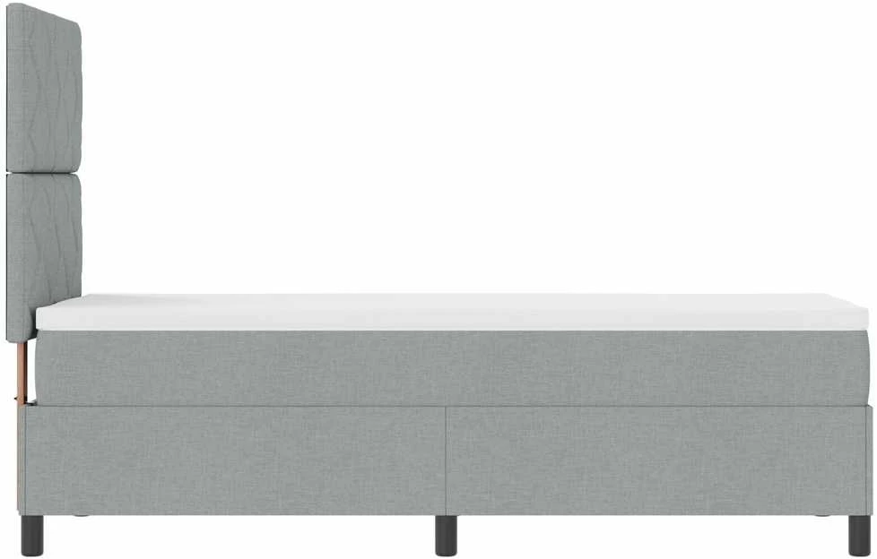 Kiemas lova su galvūgalio Šviesiai pilka 80 x 200 cm audinys