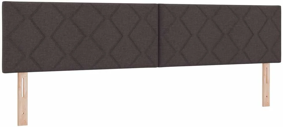Kiemas lova su pagalve Tamsiai rudas 200 x 200 cm audinys