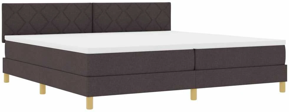 Kiemas lova su pagalve Tamsiai rudas 200 x 200 cm audinys