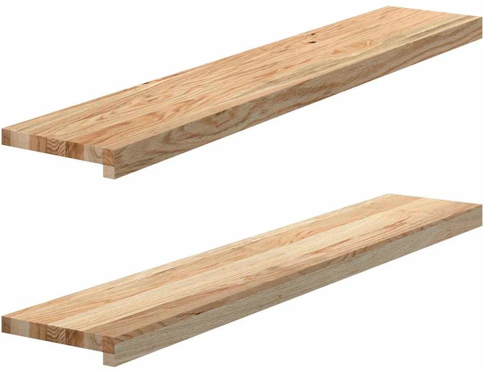 Palangės, 2 vnt, 110x20x2 cm, neapdorotas ąžuolo medienos