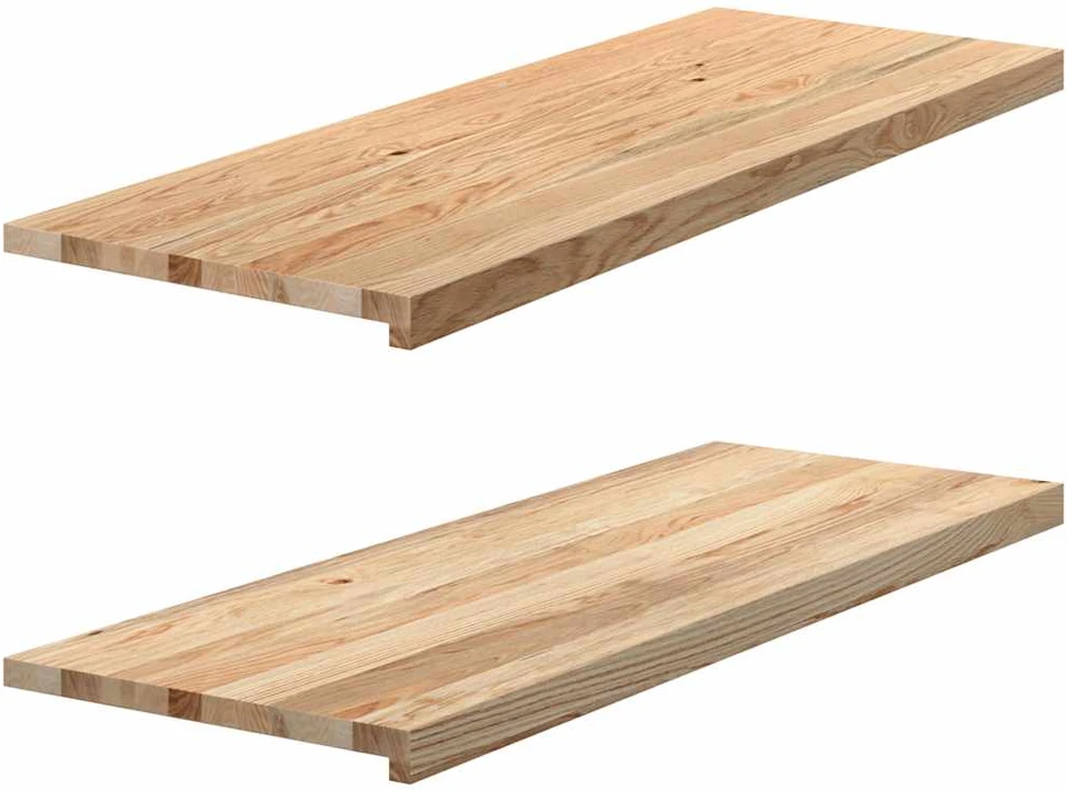 Palangės, 2 vnt, 110x40x2 cm, neapdorotas ąžuolo medienos