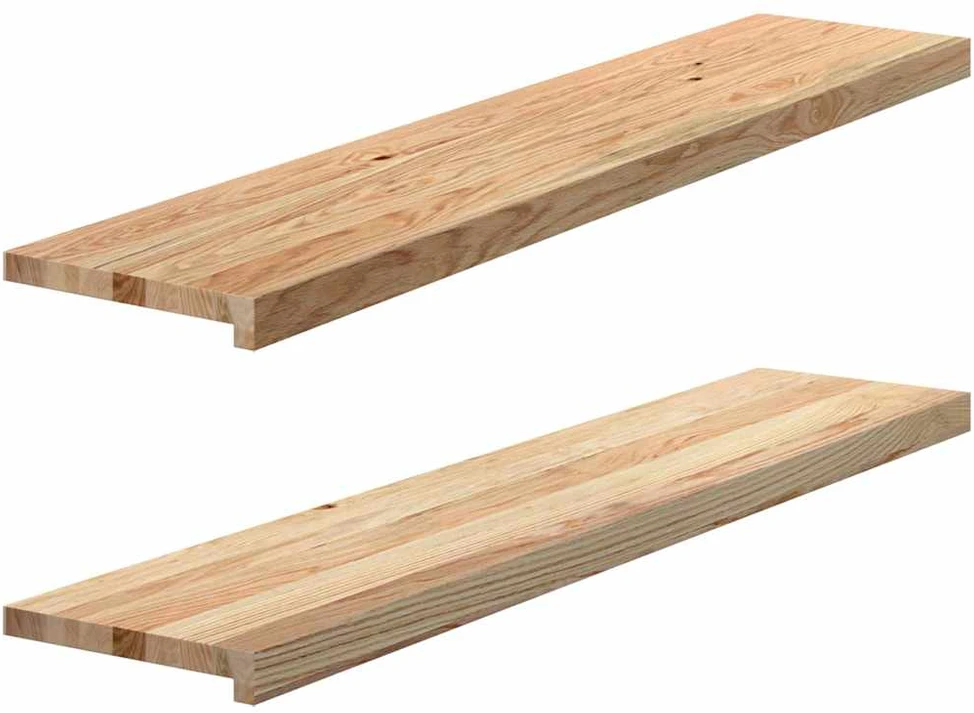 Palangės, 2 vnt, 120x30x2 cm, neapdorotas ąžuolo medienos