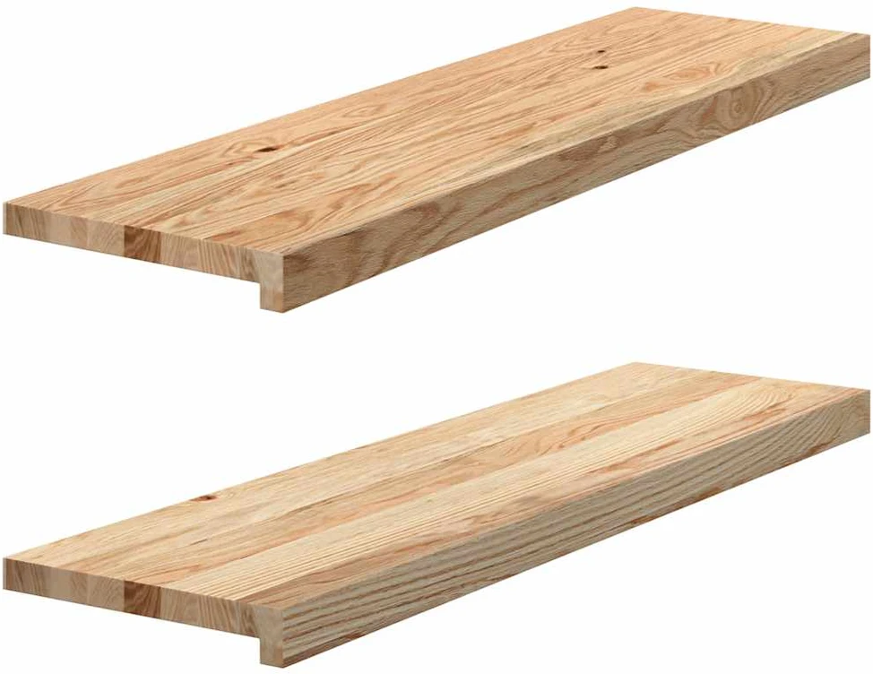 Palangės, 2 vnt, 90x30x2 cm, neapdorotas ąžuolo medienos