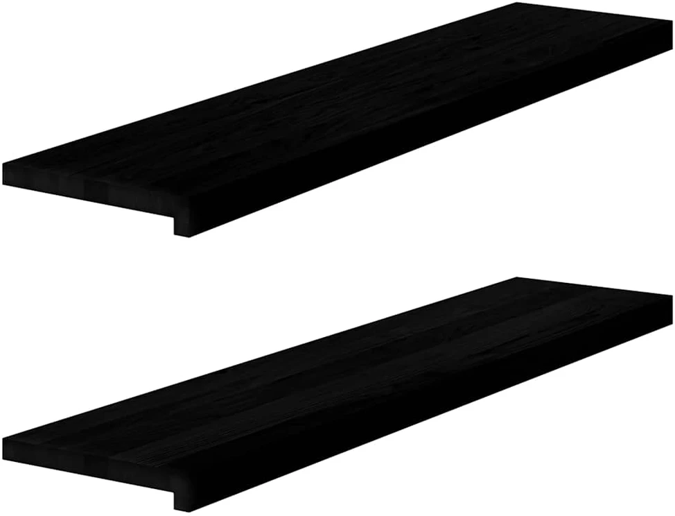 Palangės, 2 vnt, rudai juodos, 110x30x2 cm, ąžuolo medienos