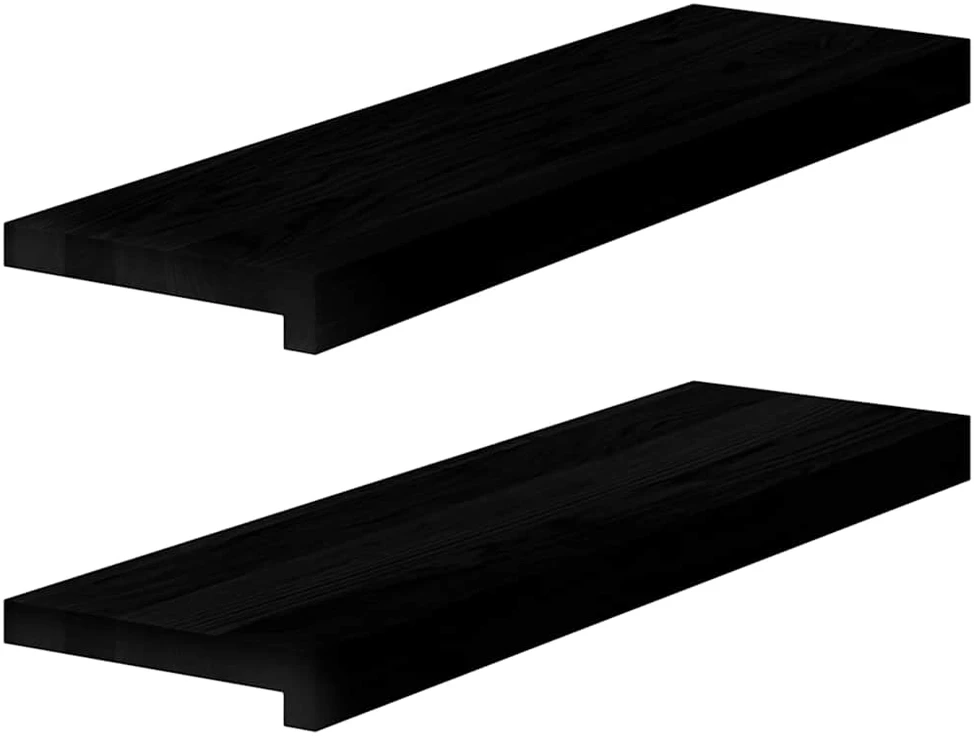 Palangės, 2 vnt, tamsiai rudos, 70x20x2 cm, ąžuolo medienos