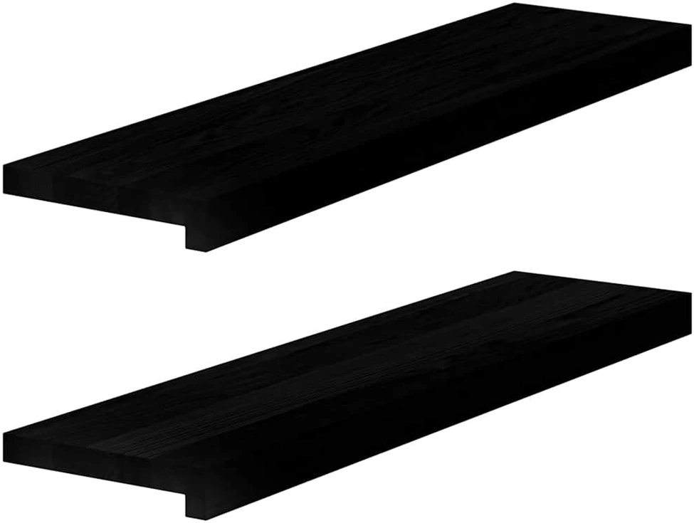 Palangės, 2 vnt, rudai juodos, 80x20x2 cm, ąžuolo medienos