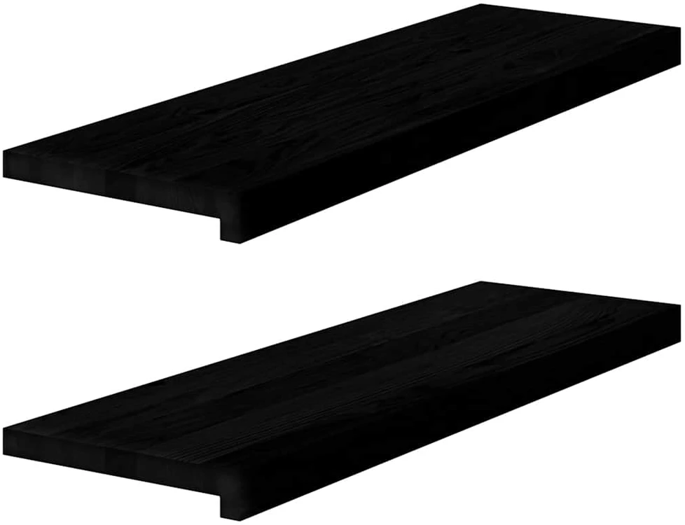 Palangės, 2 vnt, rudai juodos, 80x30x2 cm, ąžuolo medienos