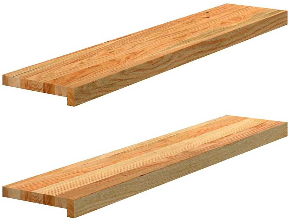 Palangės, 2 vnt, šviesiai rudos, 100x20x2 cm, ąžuolo medienos
