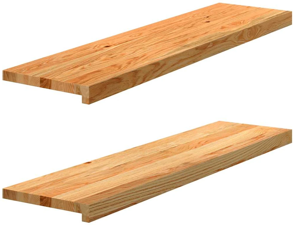Palangės, 2 vnt, šviesiai rudos, 100x30x2 cm, ąžuolo medienos