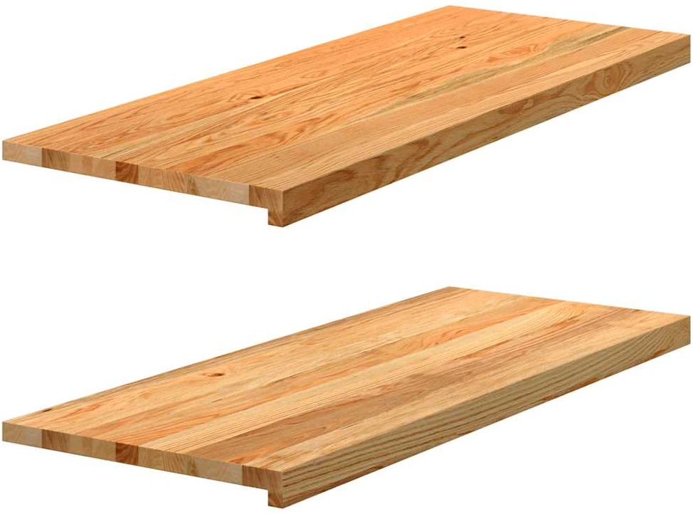 Palangės, 2 vnt, šviesiai rudos, 100x40x2 cm, ąžuolo medienos