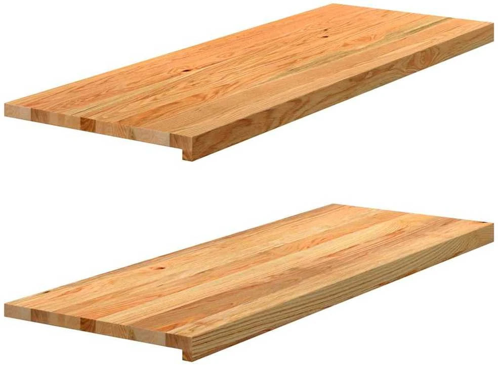 Palangės, 2 vnt, šviesiai rudos, 110x40x2 cm, ąžuolo medienos