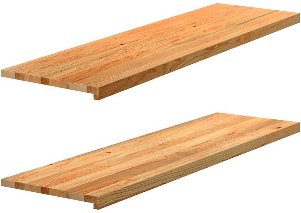 Palangės, 2 vnt, šviesiai rudos, 140x40x2 cm, ąžuolo medienos