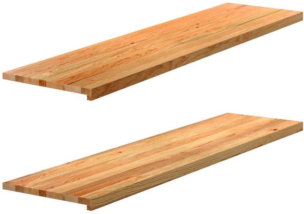 Palangės, 2 vnt, šviesiai rudos, 160x40x2 cm, ąžuolo medienos