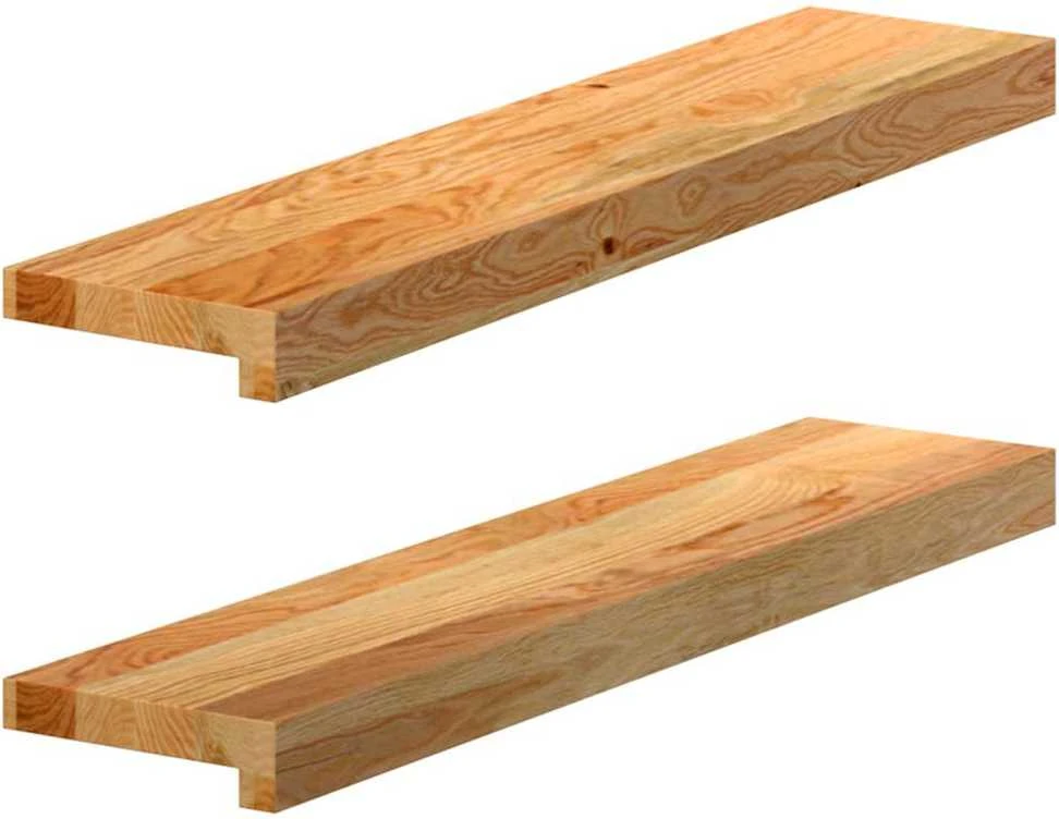 Palangės, 2 vnt, šviesiai rudos, 70x15x2 cm, ąžuolo medienos