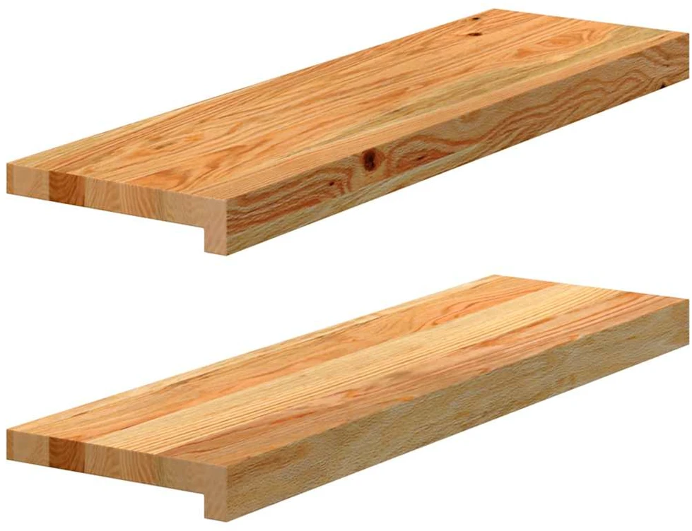 Palangės, 2 vnt, šviesiai rudos, 70x20x2 cm, ąžuolo medienos