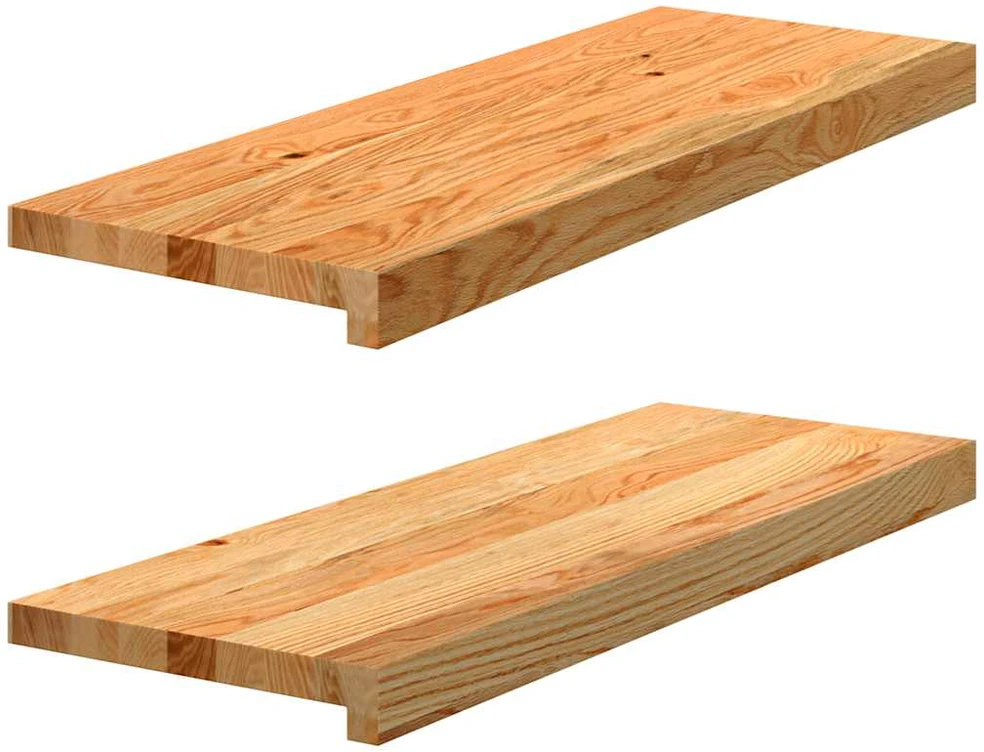 Palangės, 2 vnt, šviesiai rudos, 70x25x2 cm, ąžuolo medienos
