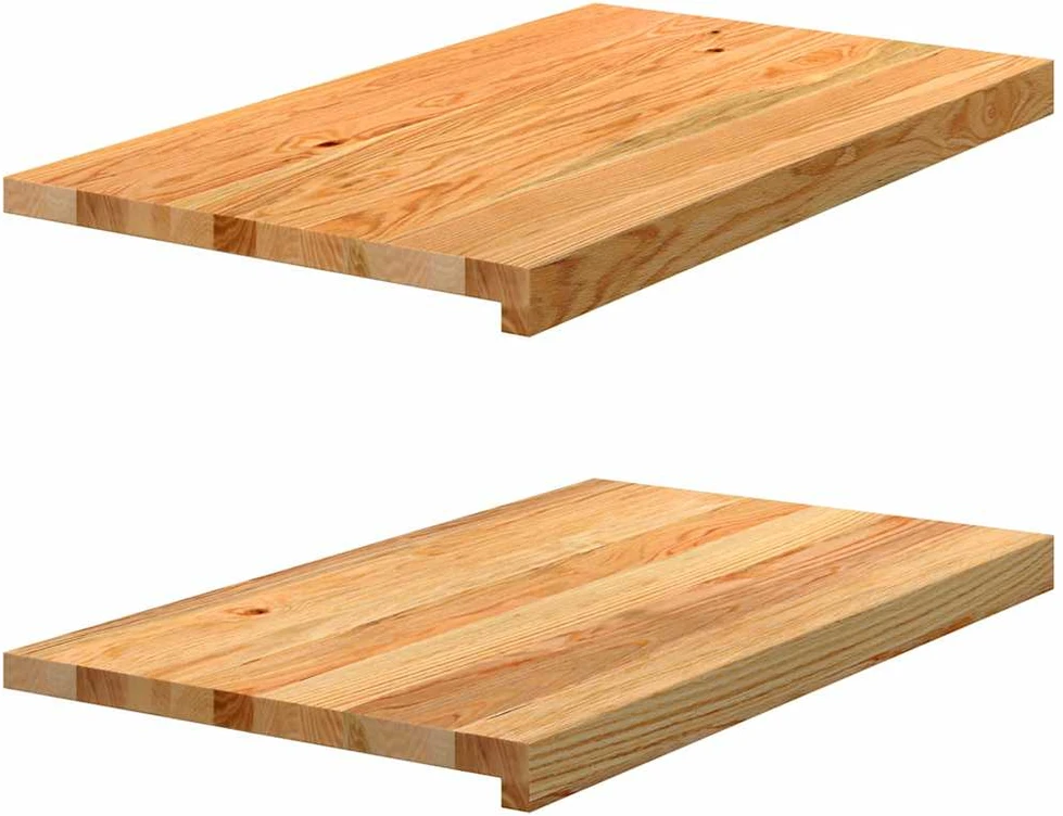 Palangės, 2 vnt, šviesiai rudos, 70x40x2 cm, ąžuolo medienos