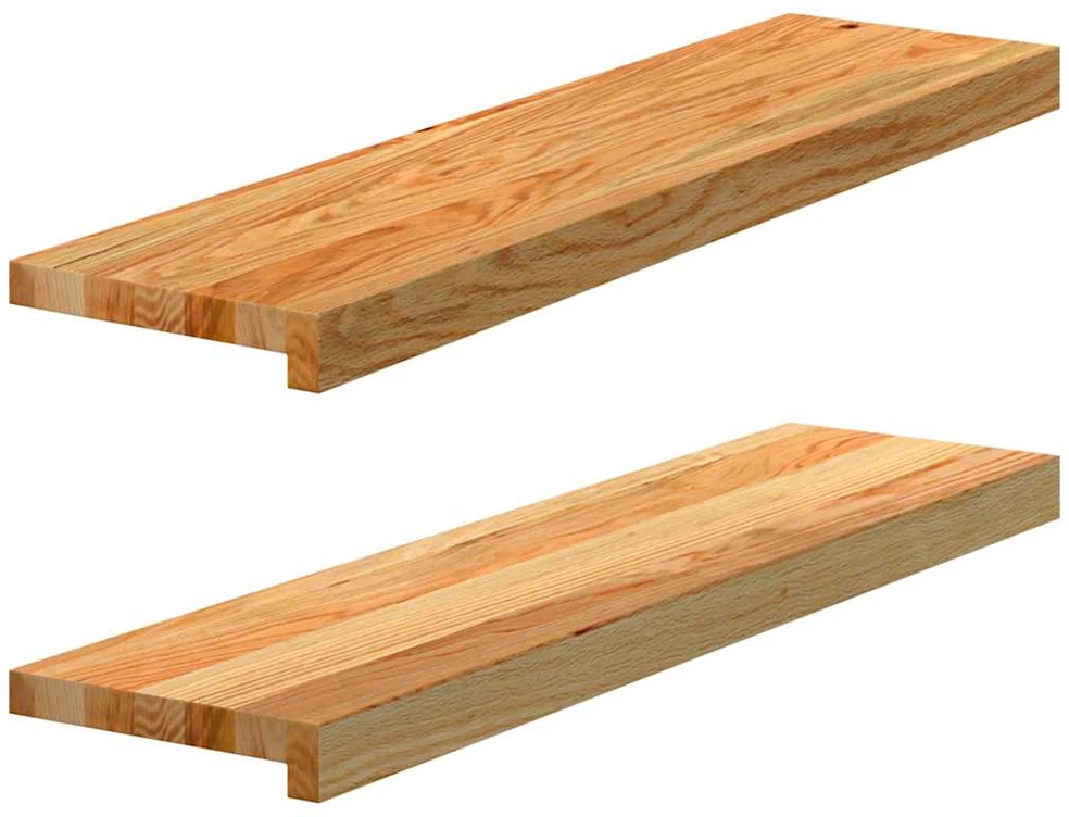 Palangės, 2 vnt, šviesiai rudos, 80x20x2 cm, ąžuolo medienos