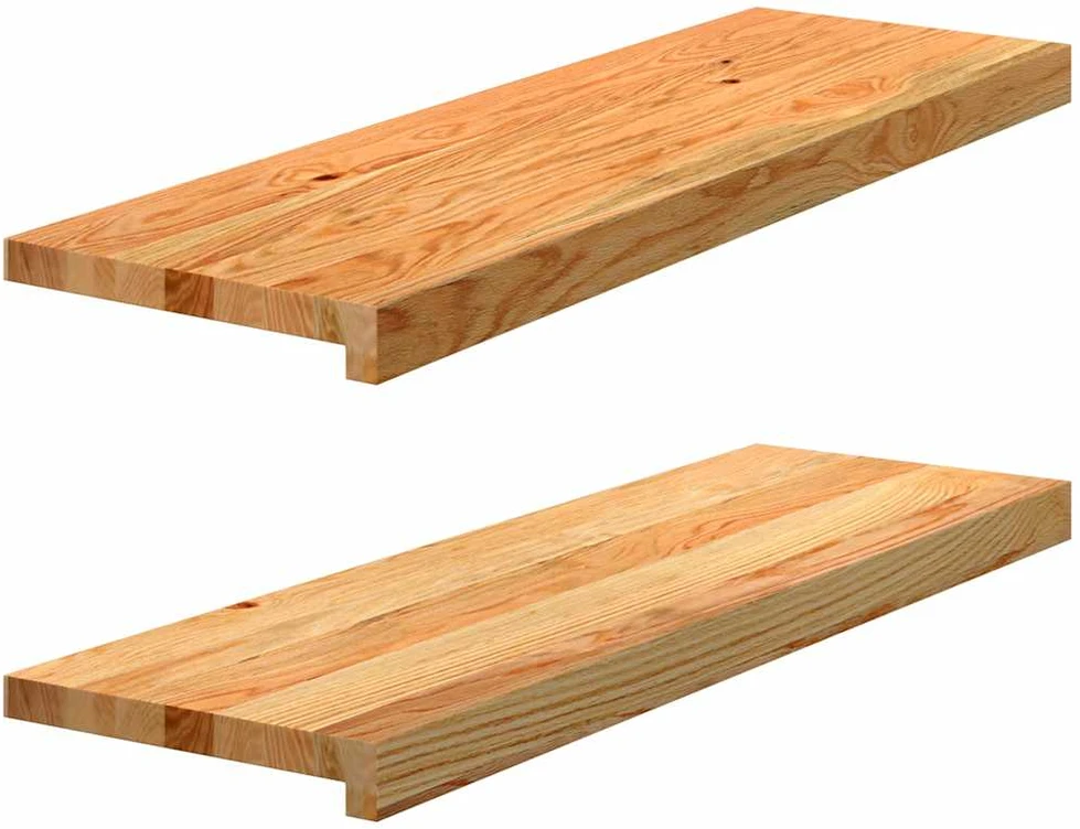 Palangės, 2 vnt, šviesiai rudos, 80x30x2 cm, ąžuolo medienos