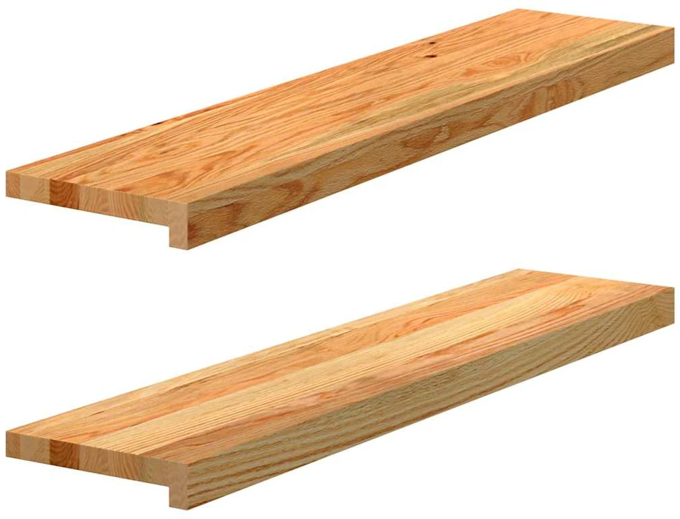 Palangės, 2 vnt, šviesiai rudos, 90x20x2 cm, ąžuolo medienos