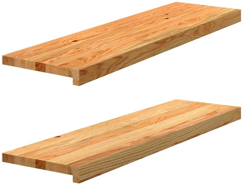 Palangės, 2 vnt, šviesiai rudos, 90x25x2 cm, ąžuolo medienos