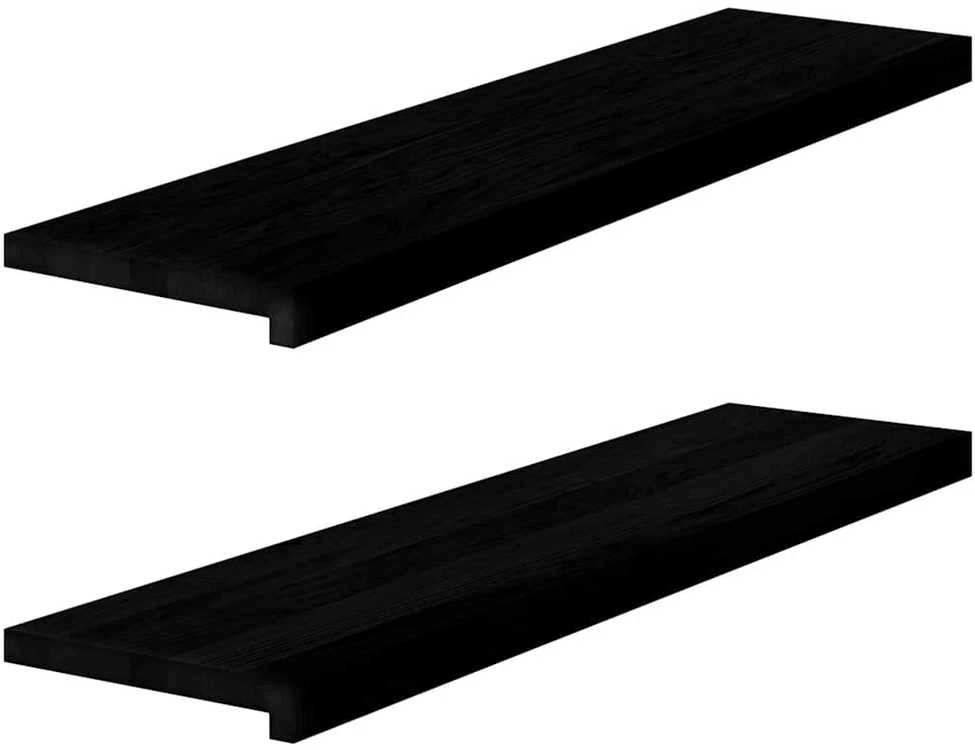 Palangės, 2 vnt, rudai juodos, 100x30x2 cm, ąžuolo medienos