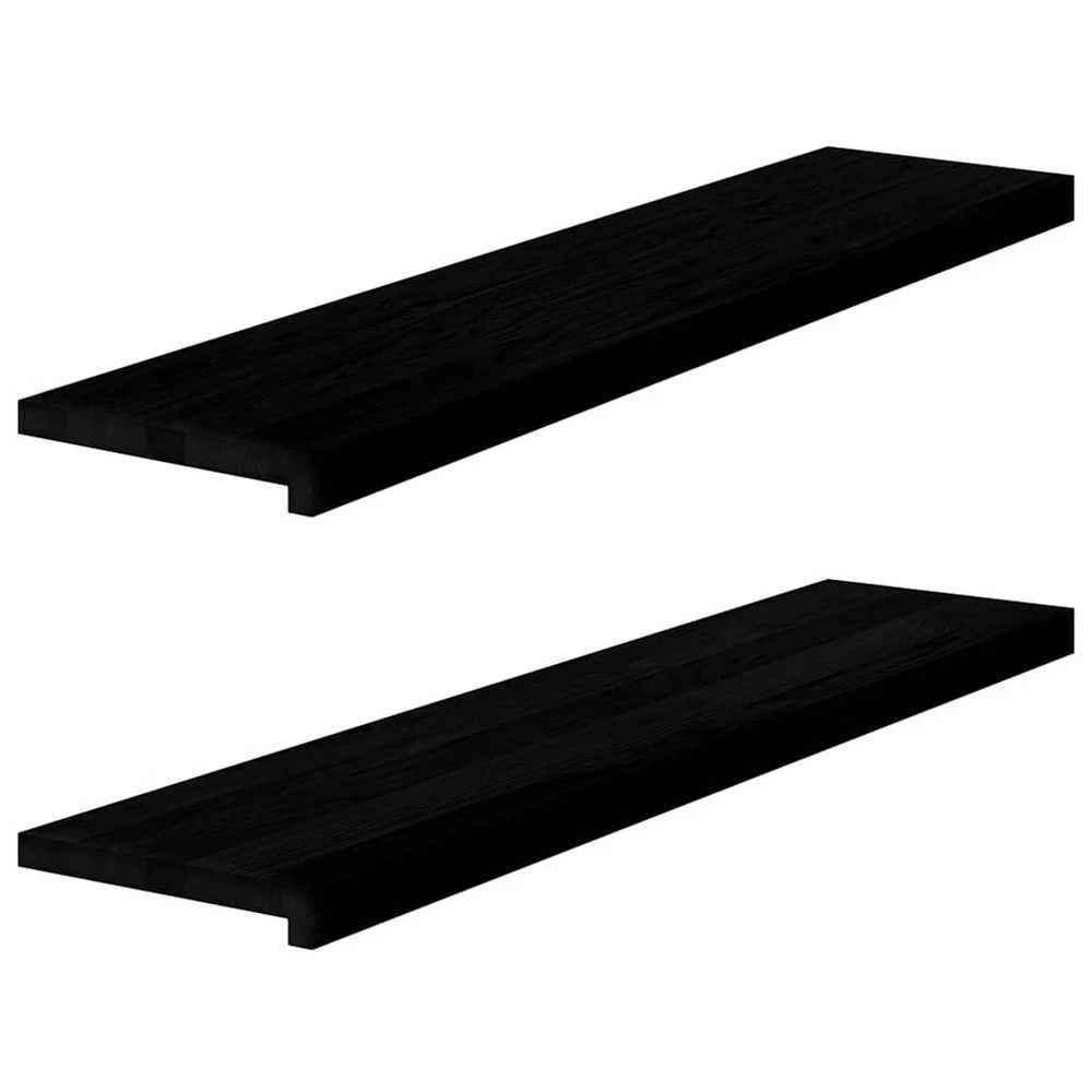 Palangės, 2 vnt, rudai juodos, 110x25x2 cm, ąžuolo medienos