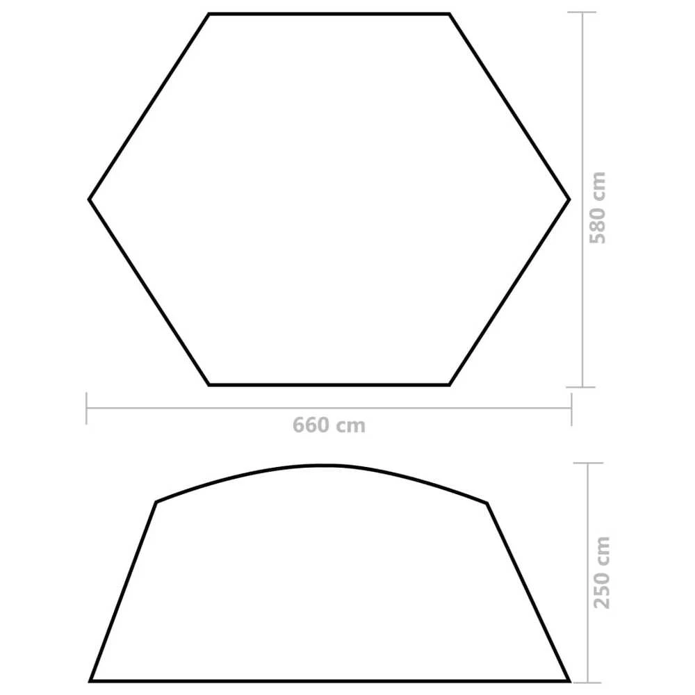 Palapinė baseinui, pilkos spalvos, 660x580x250cm, audinys