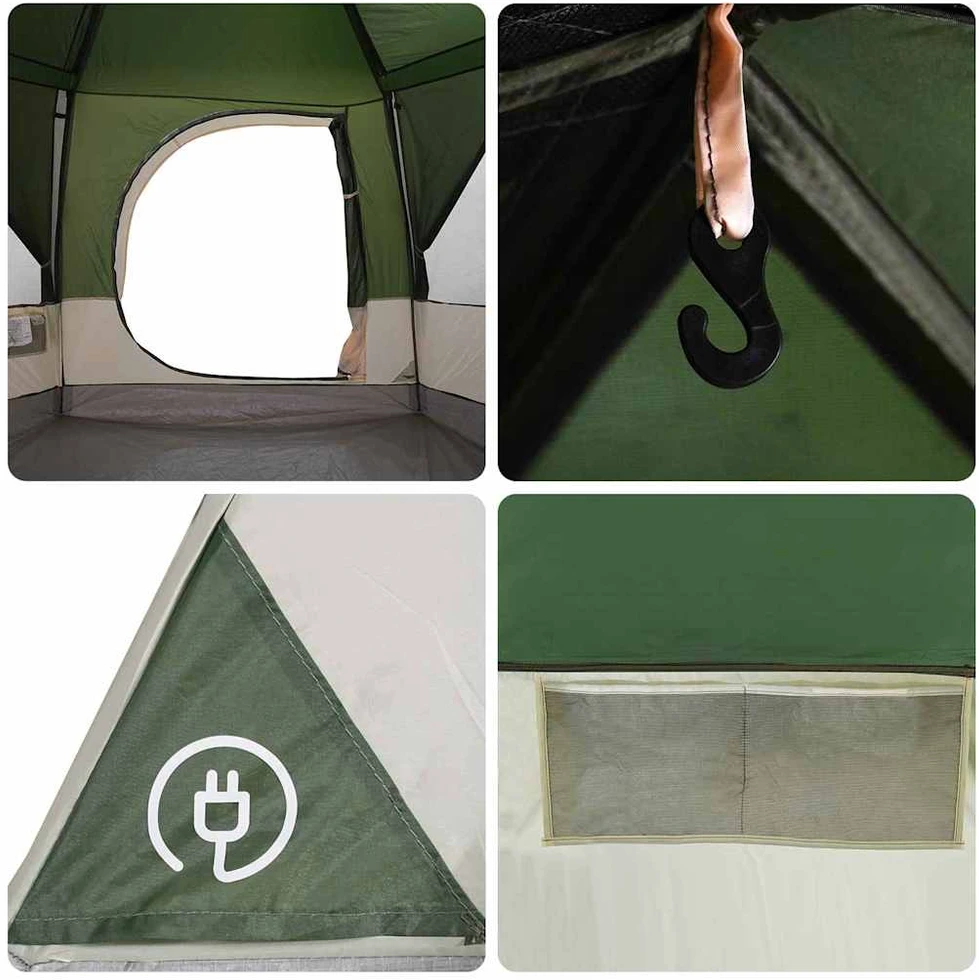Palapinė Cabin 5 asmenims 5 asmeniui Žalia ir balta