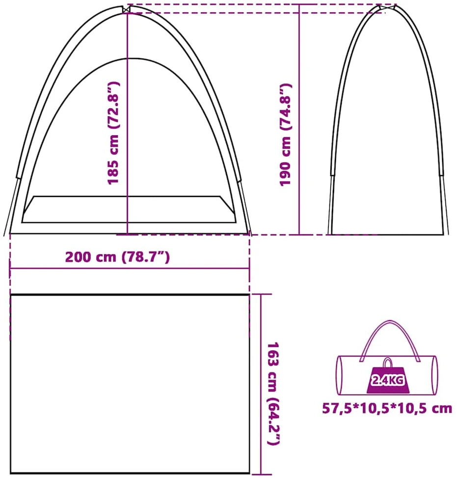 Palapinė daiktams, mėlynos spalvos, atspari vandeniui