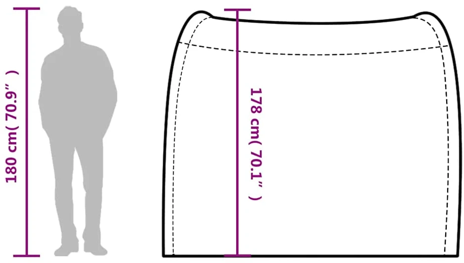 Sandėliavimo palapinė, pilka/oranžinė, 204x183x178cm, Taffeta