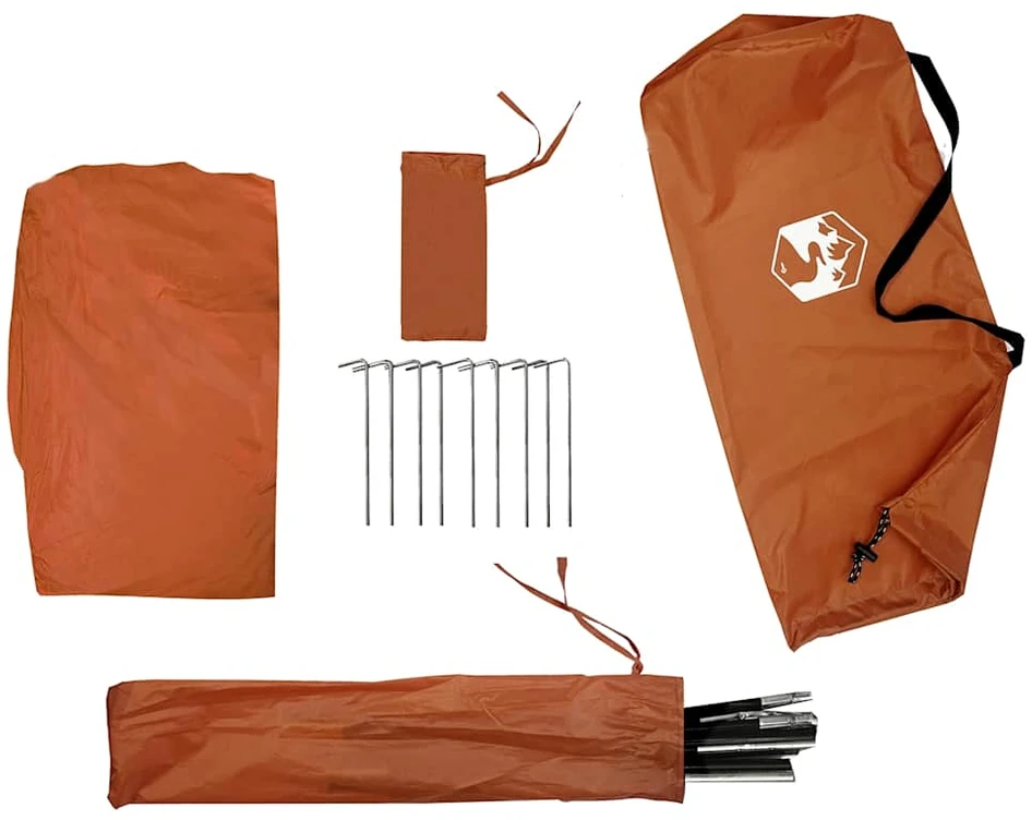 Sandėliavimo palapinė, pilka/oranžinė, 204x183x178cm, Taffeta