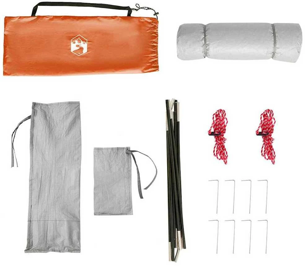 Vidinė palapinė Pilka ir oranžinė 280 x 220 x 176 cm tafta