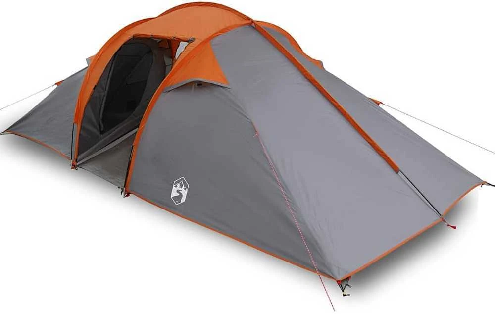Tunelinė palapinė Pilka ir oranžinė 510 x 240 x 156 cm tafta