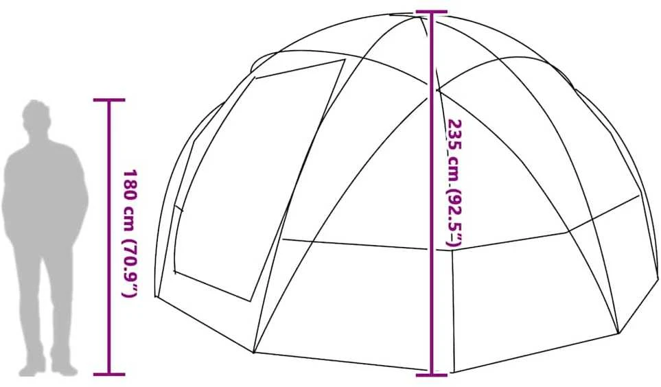 Kupolinis palapinė su stogu Mėlyna 475 x 475 x 235 cm tafta