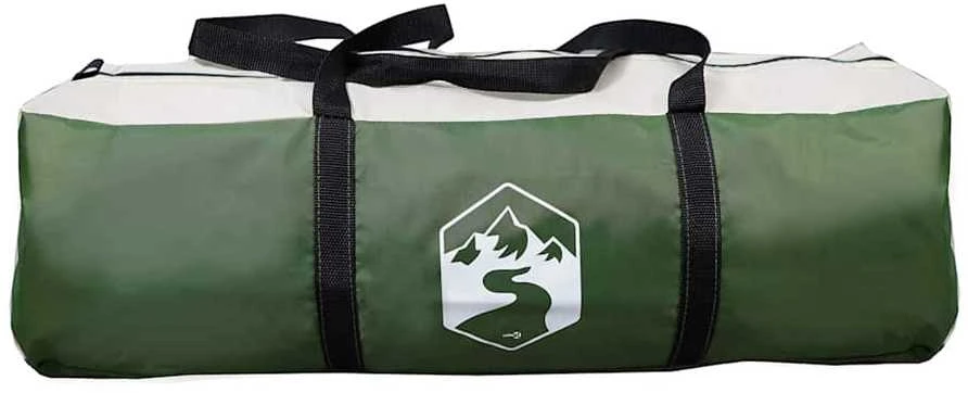Kempingo palapinė 4 asmeniui Atsparus vandeniui Žalia tafta
