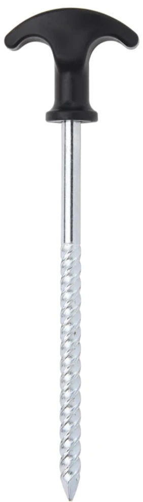 Palapinės kaiščiai, 12vnt., 17cm, skersmuo 7mm, plienas