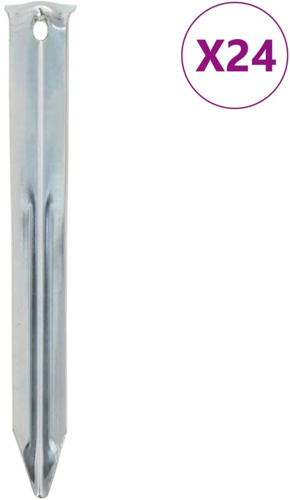 Palapinės kaiščiai, 24vnt., 17cm, skersmuo 20mm, plienas