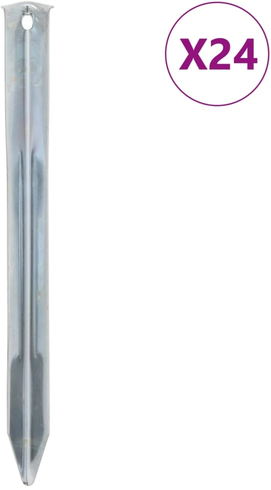 Palapinės kaiščiai, 24vnt., 22cm, skersmuo 20mm, plienas