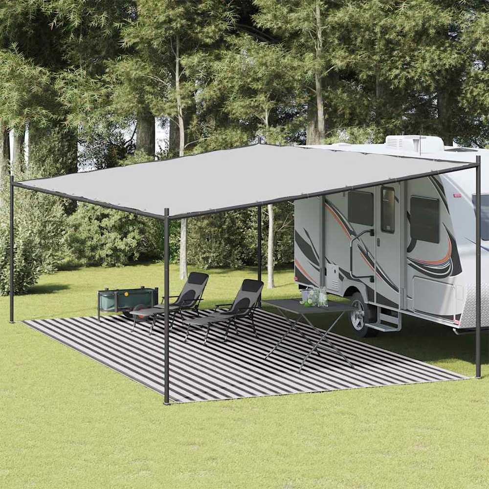 Palapinės kilimėlis, antracito ir baltas, 400x800cm, HDPE