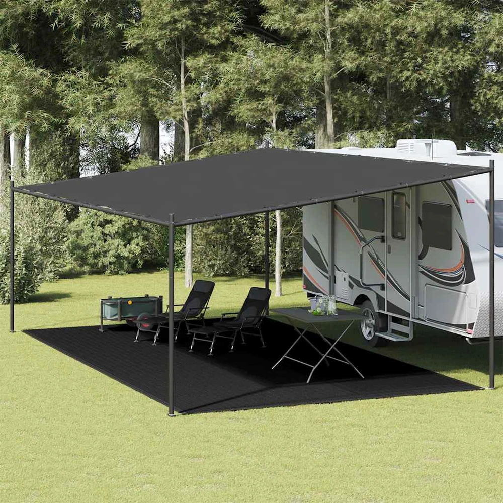 Palapinės kilimėlis, juodos spalvos, 400x700cm, HDPE