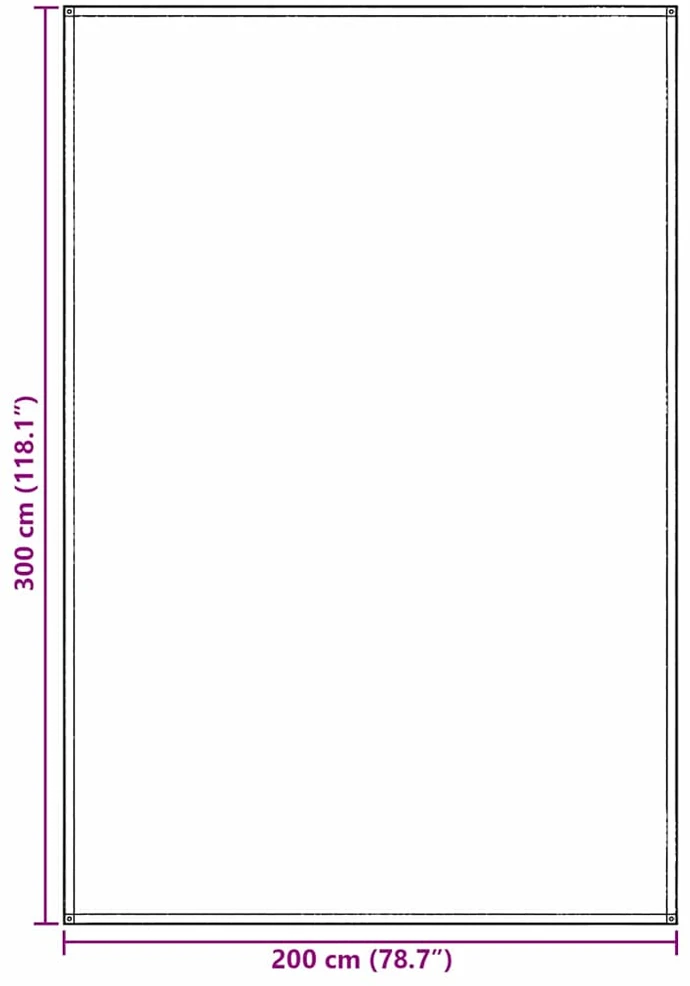 Palapinės kilimėlis Mėlyna ir Pilka 300 x 200 cm Polietilenas