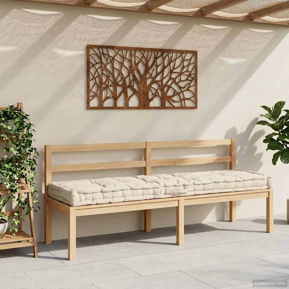 Paletės/grindų pagalvėlė, smėlio spalvos, 120x40x7cm, medvilnė