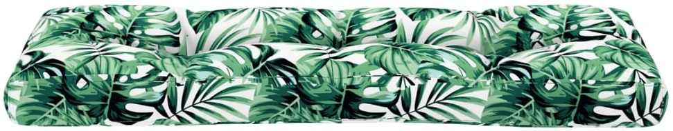 Paletės pagalvėlė, 120x40x12cm, audinys, su lapais